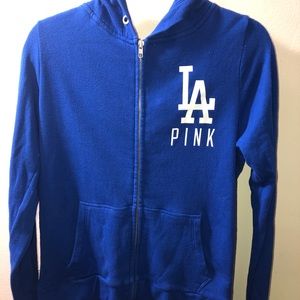 Dodger blue pink brand sweater